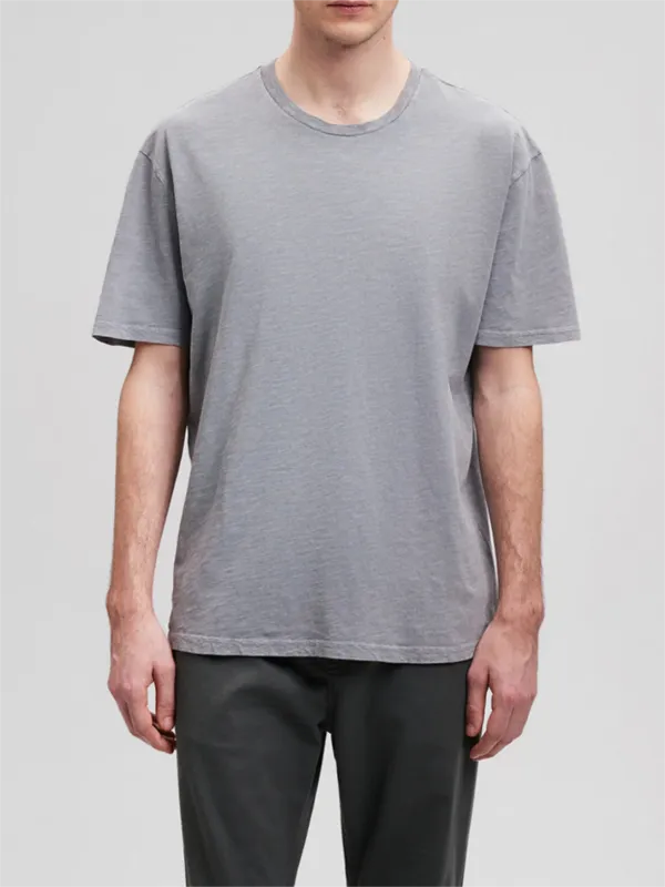 Solid Gray Short - Sleeve Casual Tee