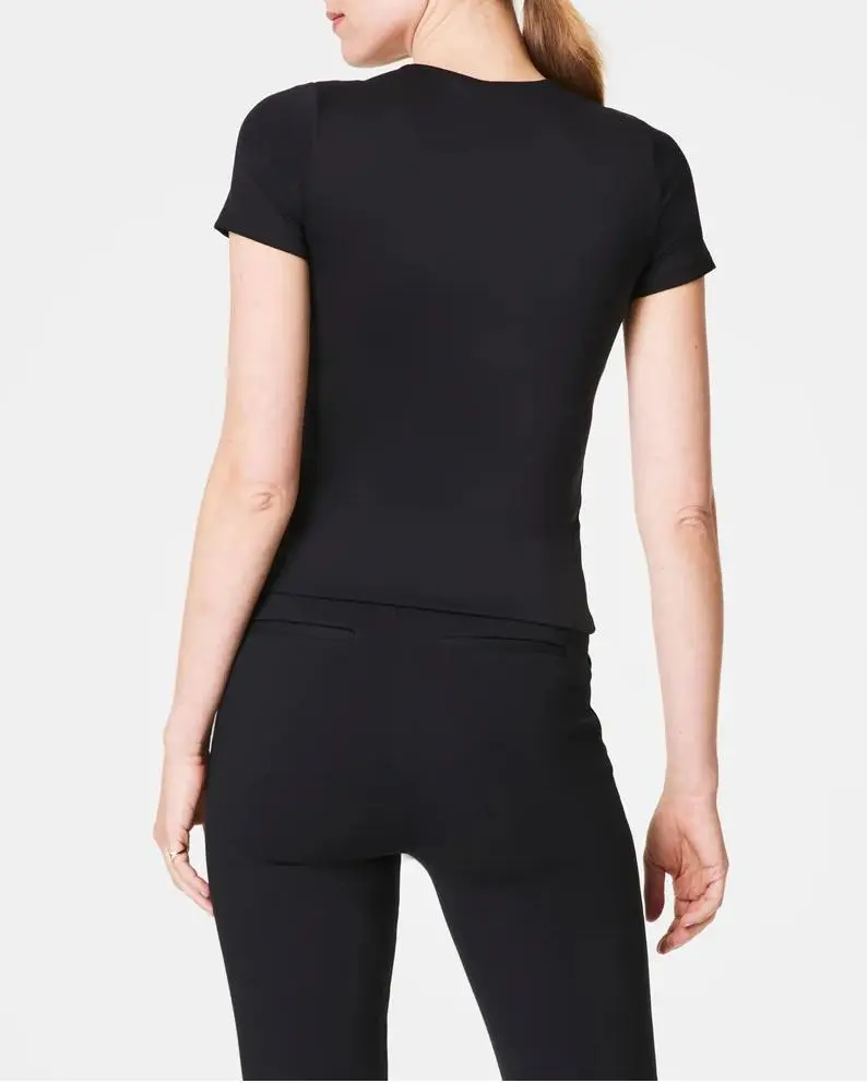 Slim Solid Color Crewneck T-Shirt