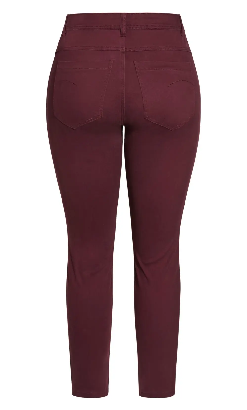 Evans Burgundy Pintuck Skinny Jeans