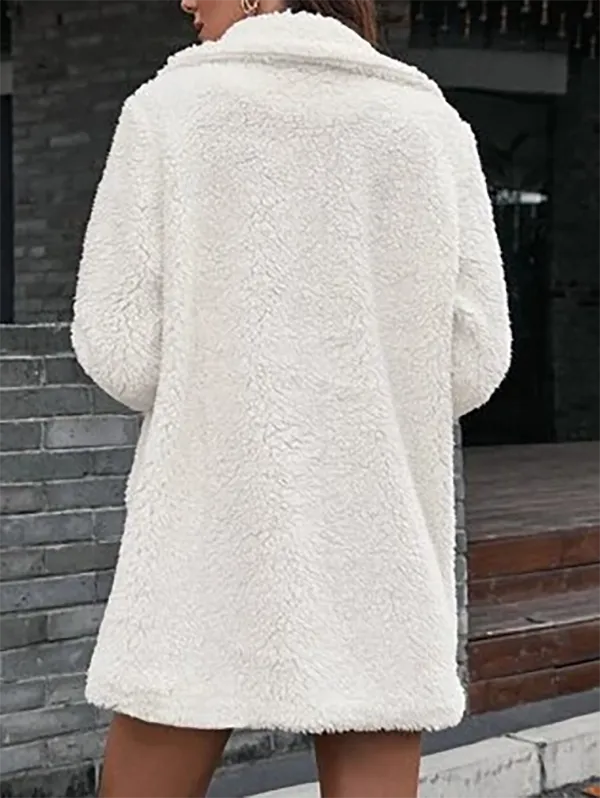 Plain Casual Teddy Jacket