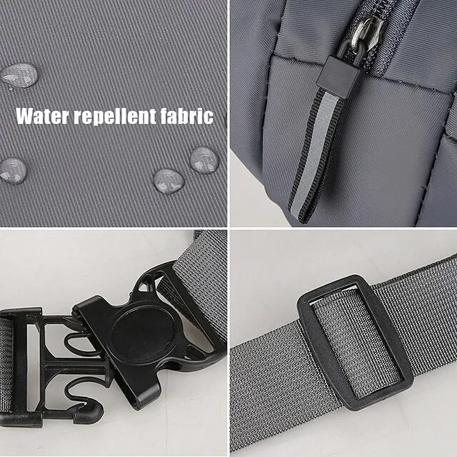 Women's Crossbody Bag Shoulder Bag Belt Bag Nylon Outdoor Shopping Holiday Zipper Large Capacity Waterproof Lightweight Solid Color Black Blue Green