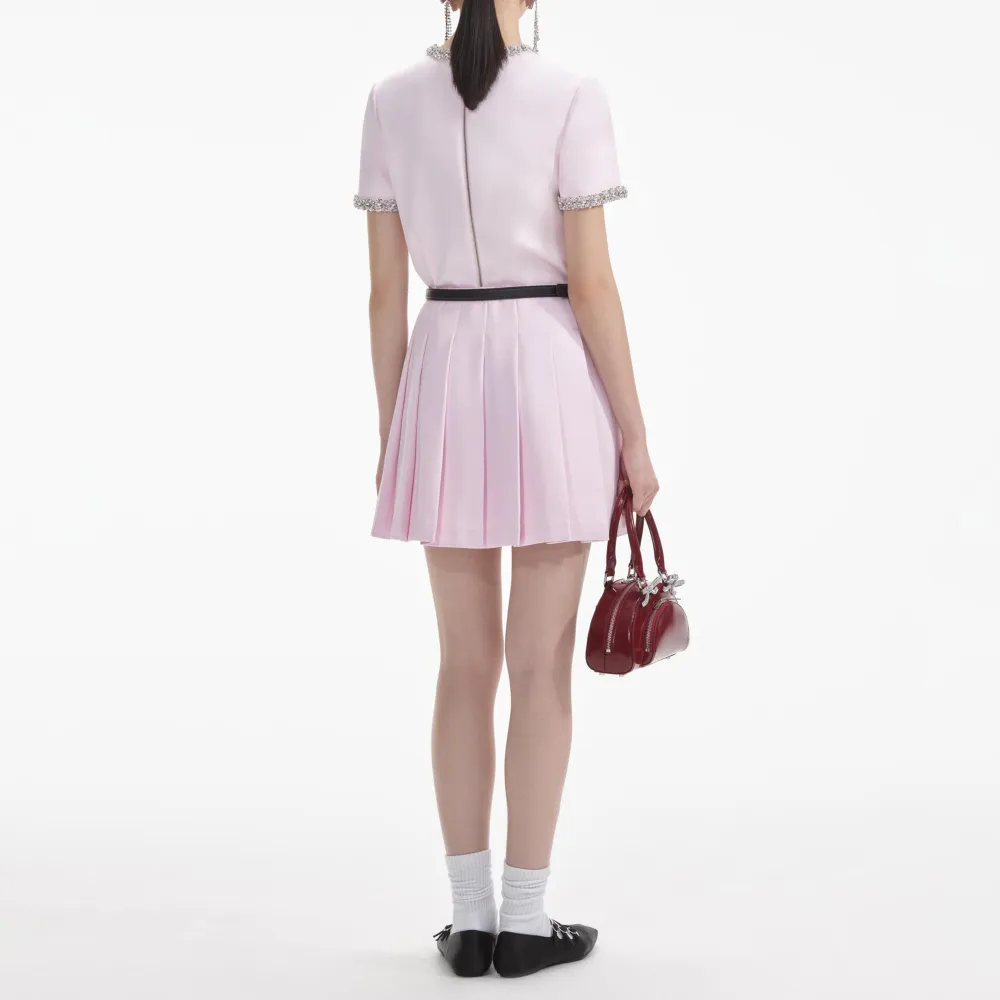 Pink Satin Embellished Top