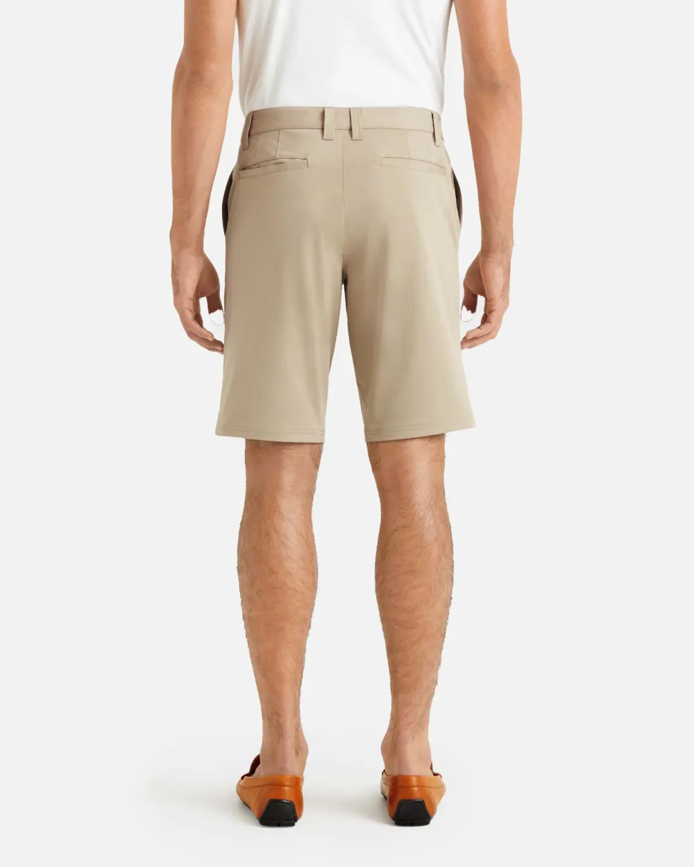 Earth Brown Elastic - Waist Men's Shorts