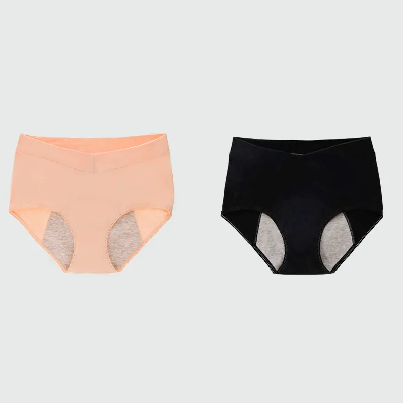 Plus Size V High Waist 100% Cotton Menstrual Panties