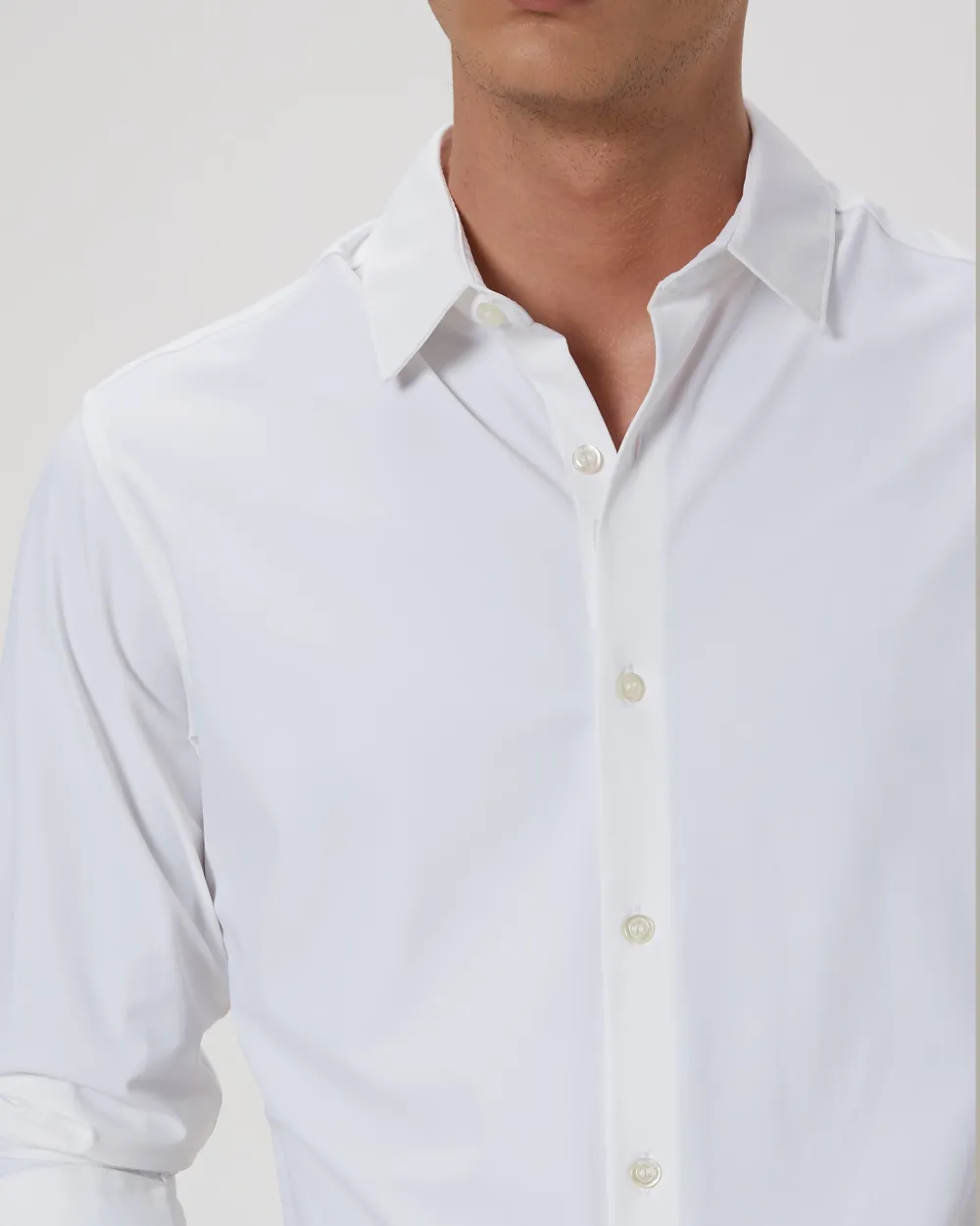 Simple And Comfortable Slim-Fit Breathable White Shirt