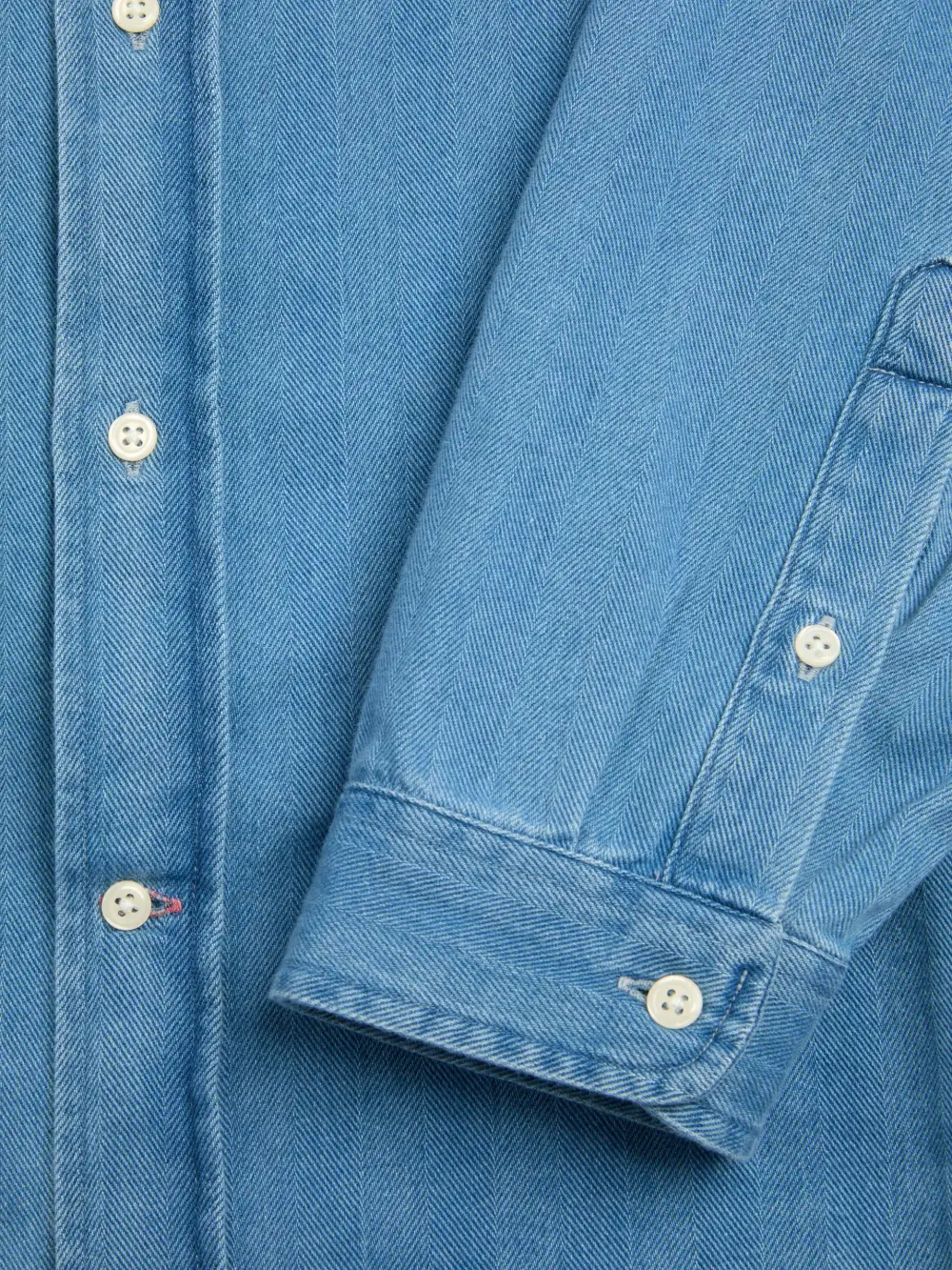 Casual Style  Indigo Cotton Shirt