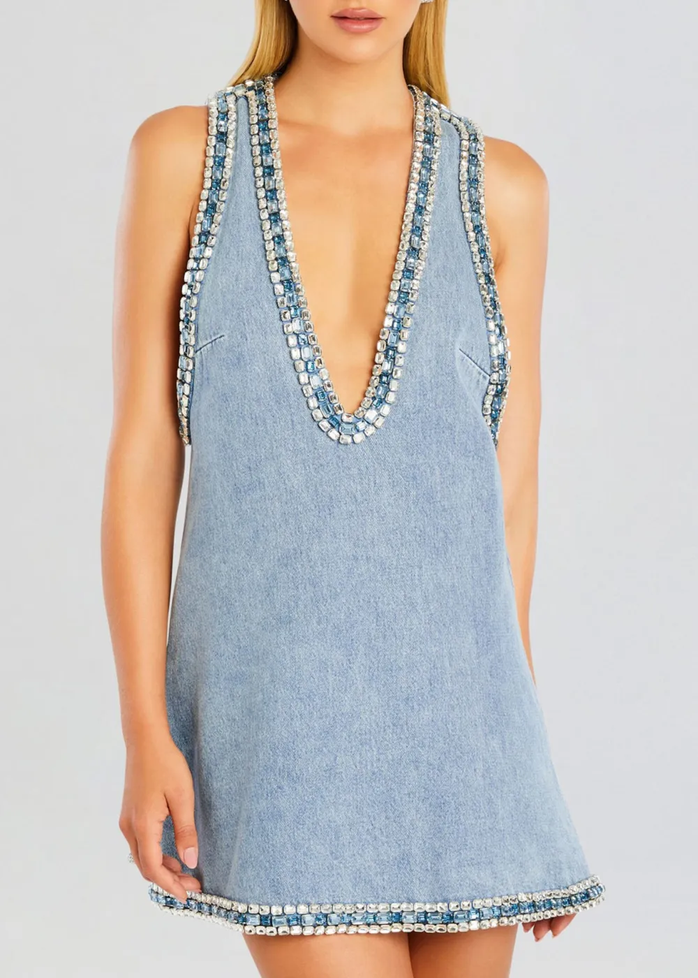 Embellished Denim Dress