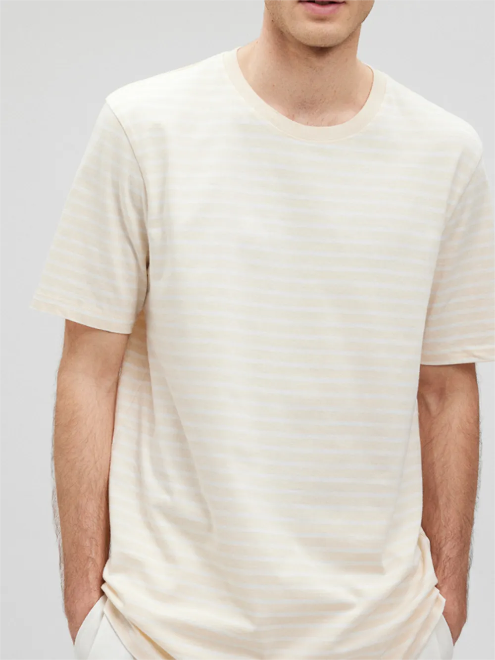 Striped Short - Sleeve Cotton Tee