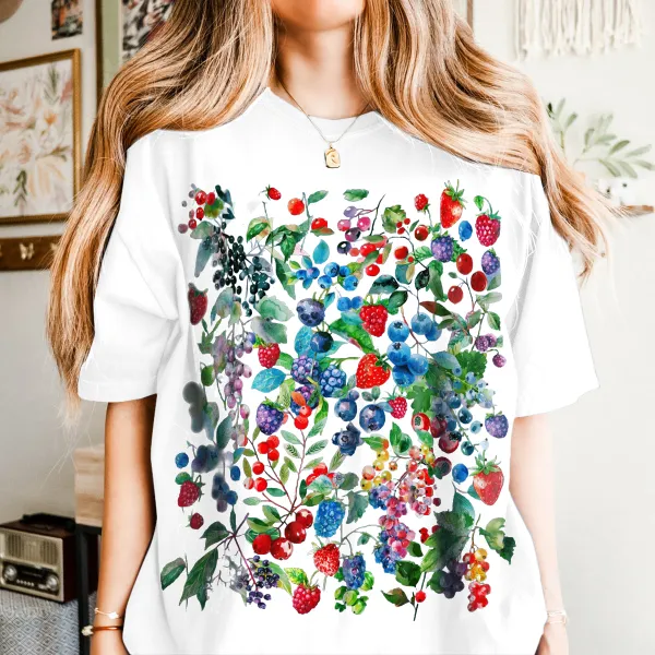 Fruit Pattern Short-Sleeved T-Shirts