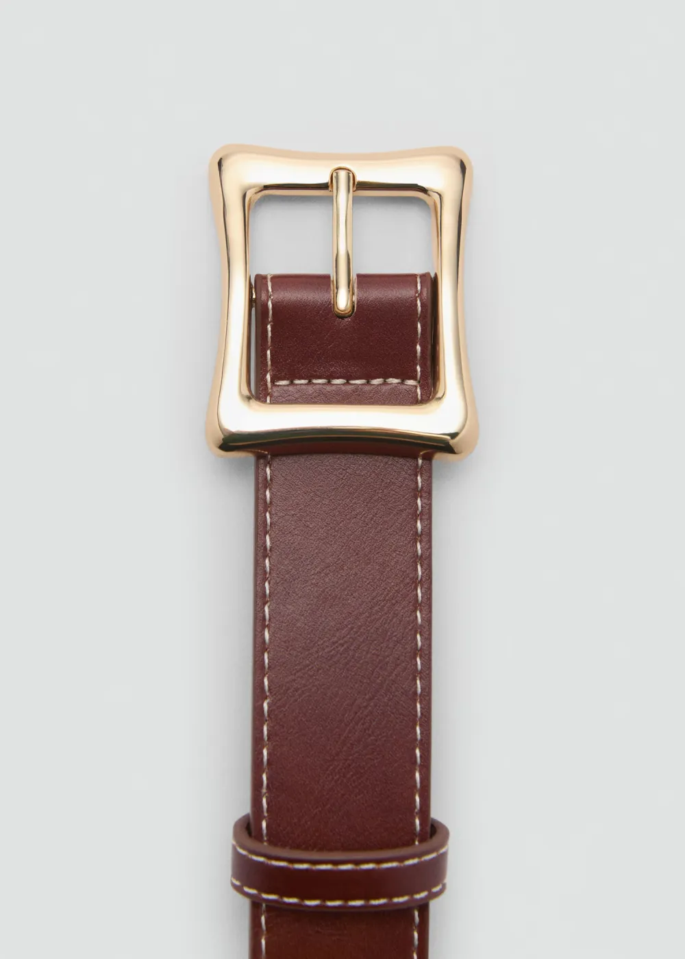 Casual Style Plain Square Buckle Belts