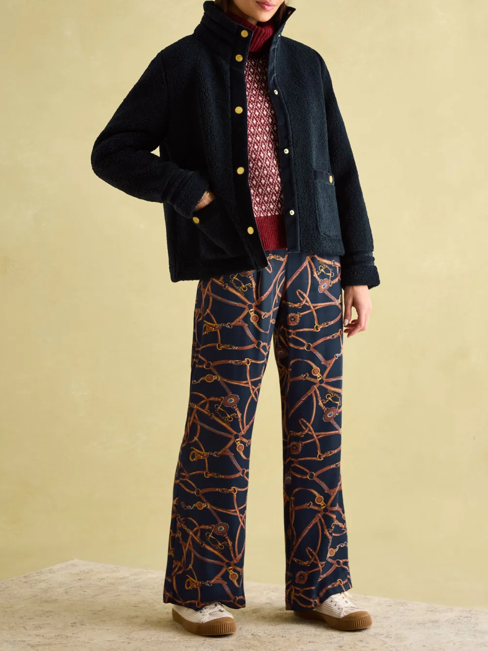 Navy Fleece Long Sleeve Jacket