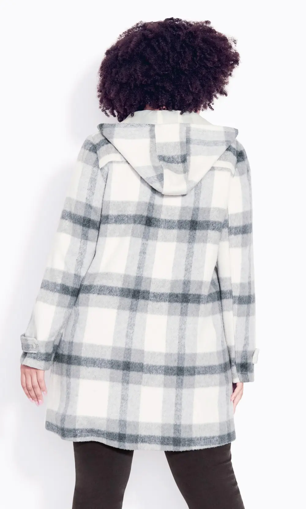 Evans Grey Check Hooded Jacket