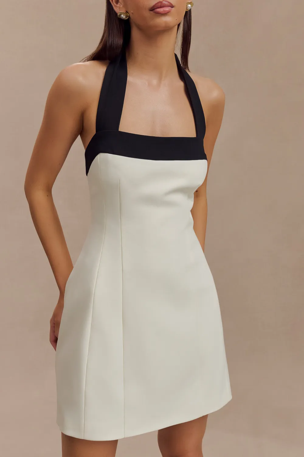 Contrast Suiting Mini Dress