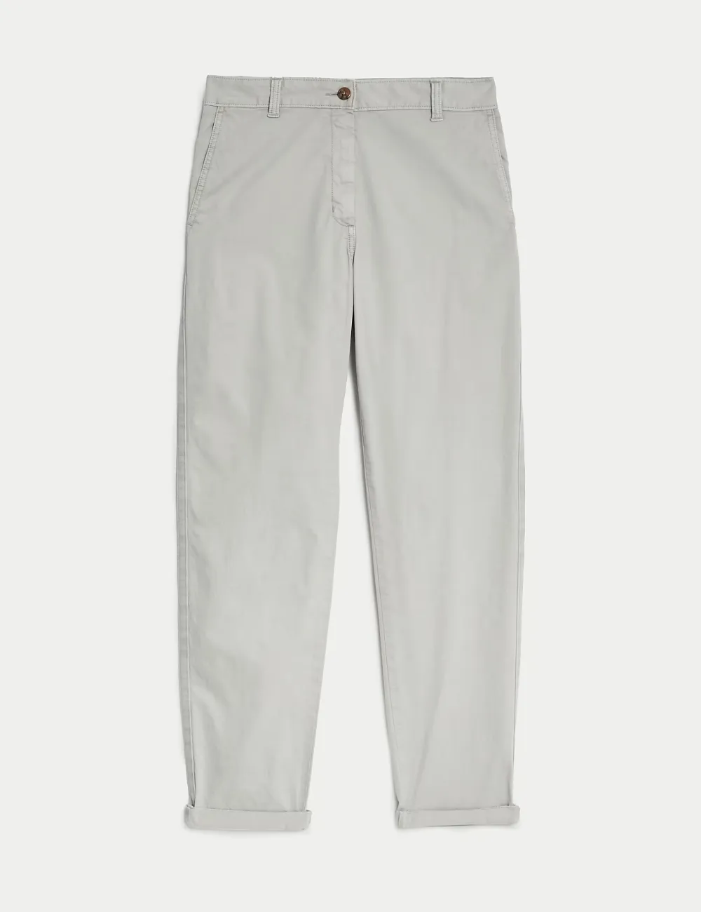 Cotton Rich Tea Dyed Slim Fit Chinos Grey