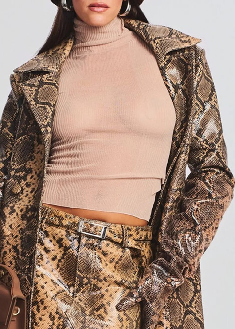 Vintage Look Leather Coat