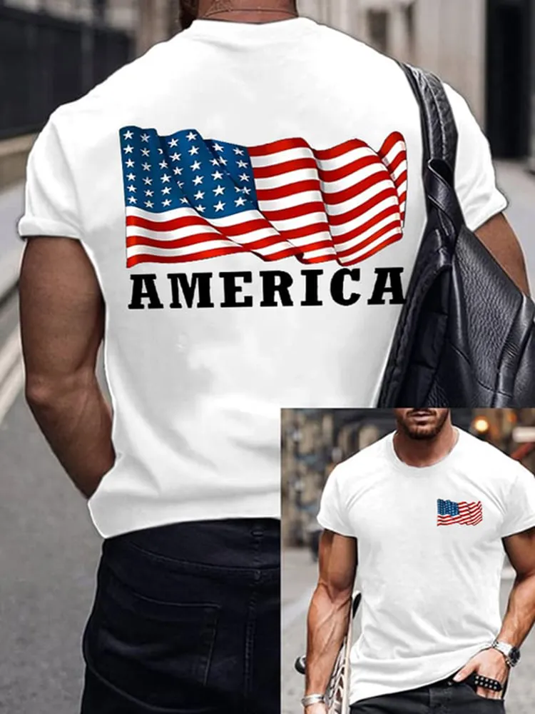 Men'S Shirt With National Flag Print T-Shirt