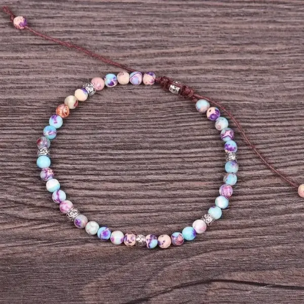 Grounding Bracelet-Positive Energy Bracelet-Natural Japser Stone Bracelets-Friendship Bracelets with Beads-Earth Healing Yoga Bracelet Gift