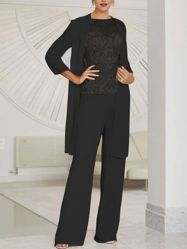 Retro craft temperament simple ladies three-piece suit