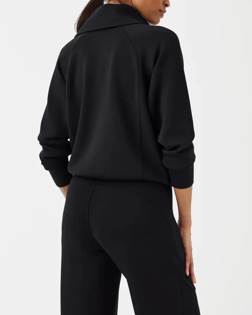 Very Black Half Zip Sweatshirts