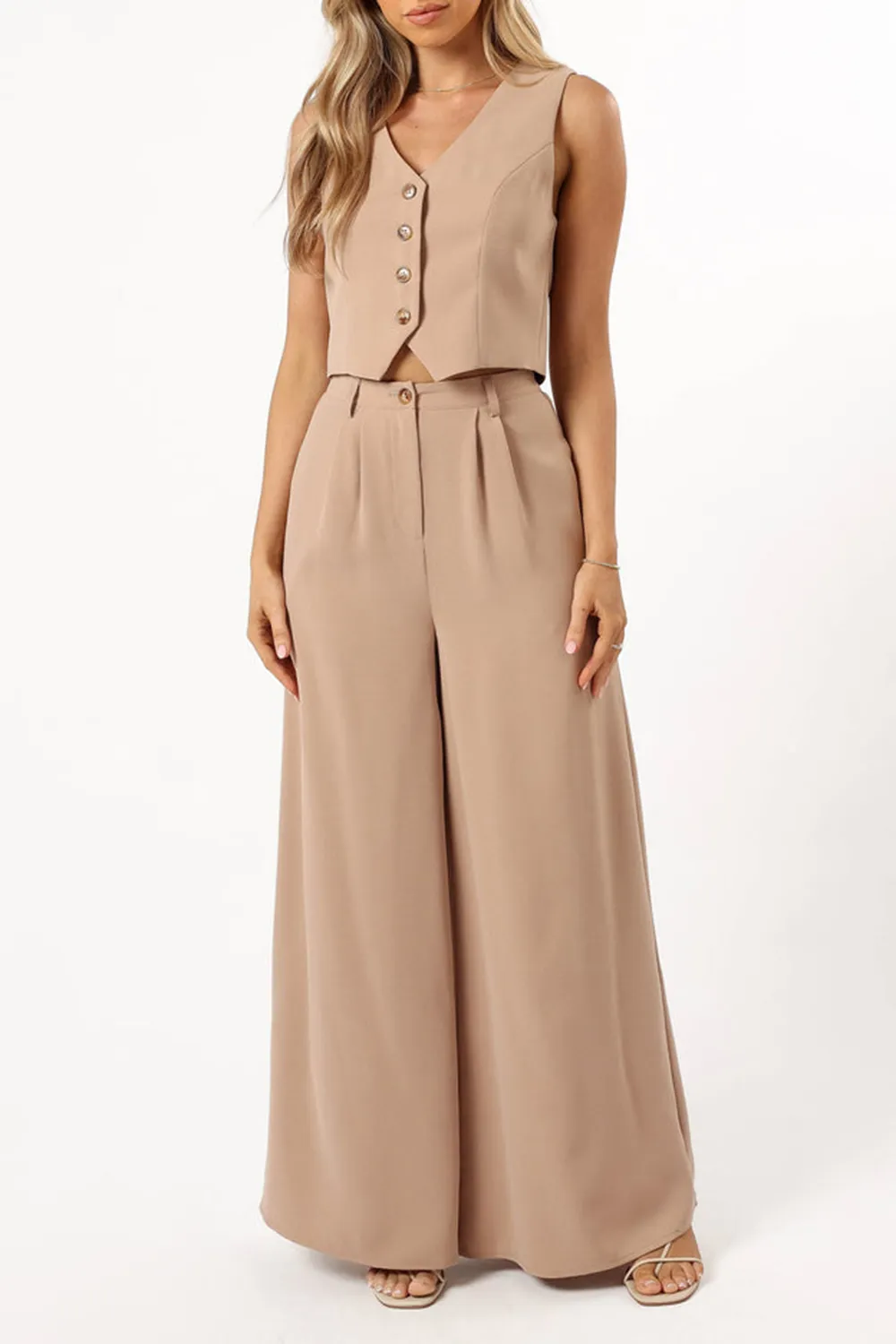 WIDE LEGS PANT - BEIGE