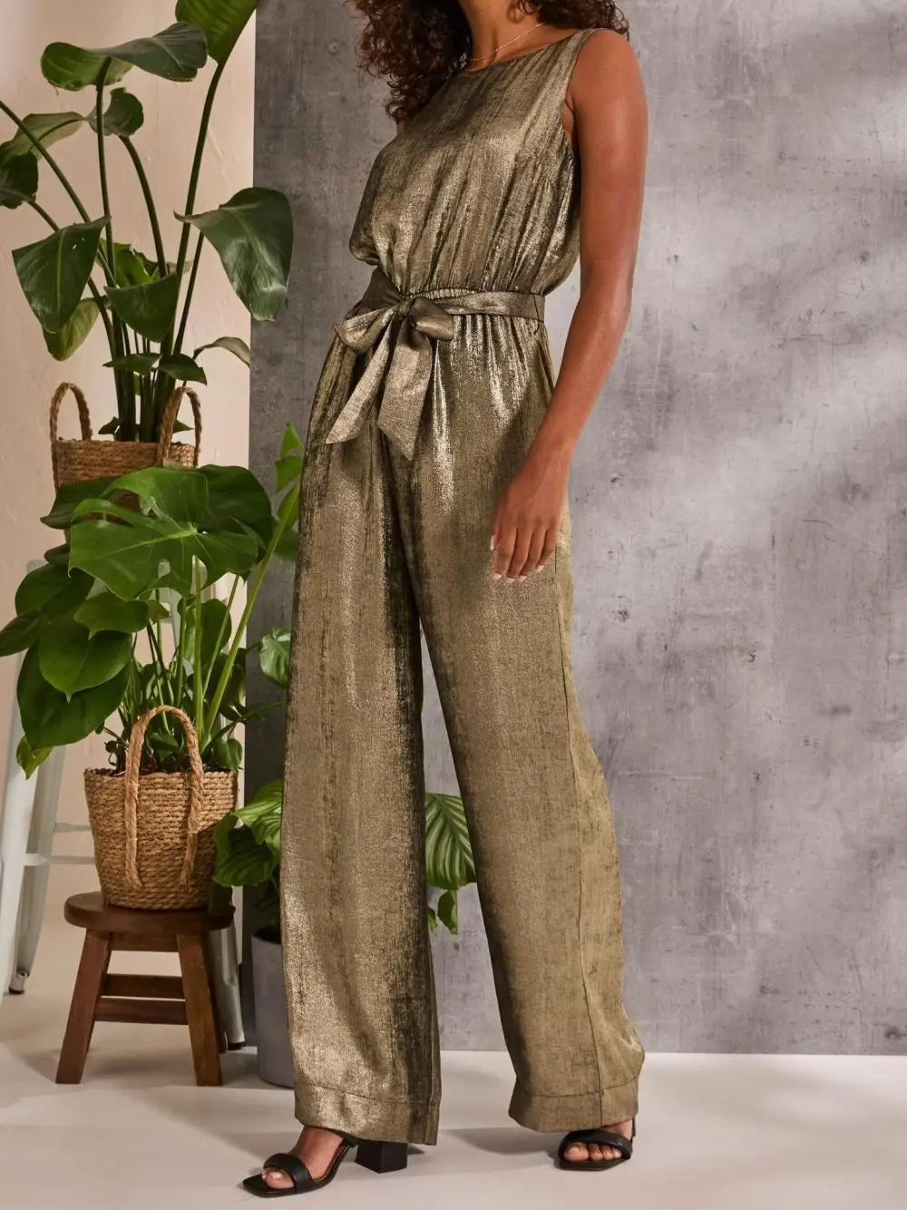 Gisele Gold Metallic Jumpsuit