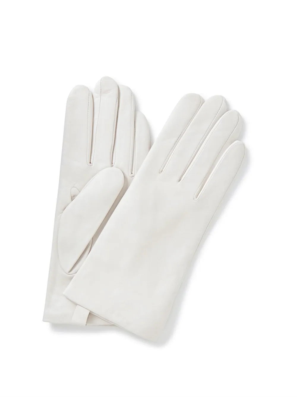 Elegant White Leather Gloves