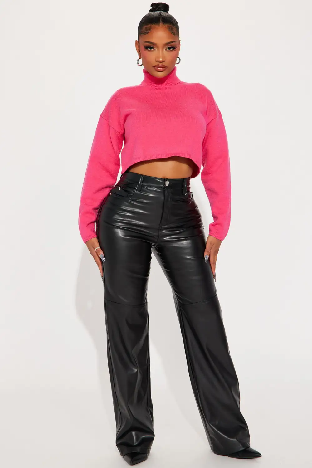 Lolani Turtleneck Sweater - Fuchsia