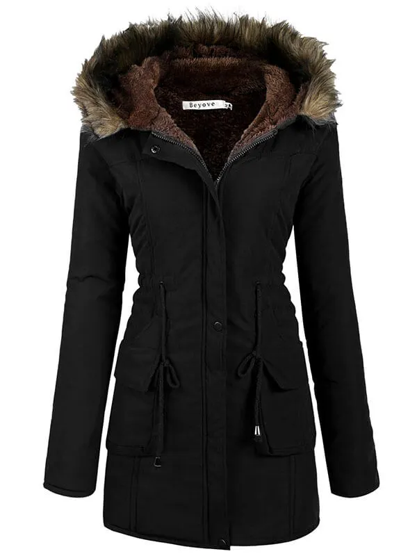 Women's hooded warm winter jacket