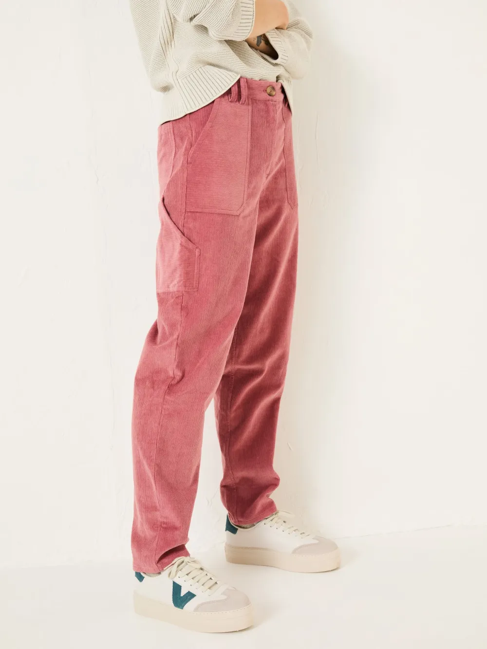 Blush Pink Cord Trousers