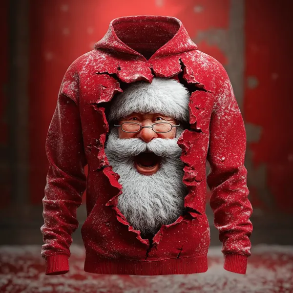 Men's Christmas Funny Santa Claus Printed Sweatshirt