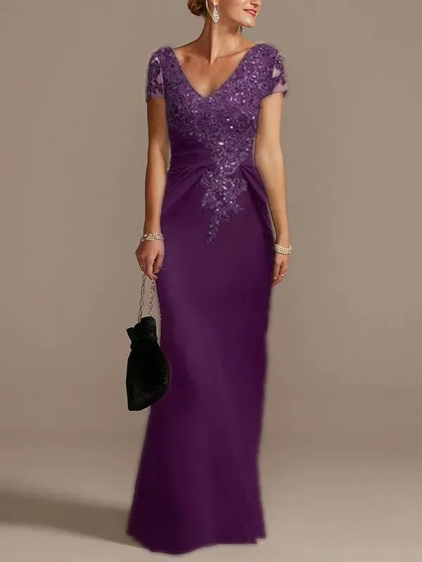 Beaded lace airy party dress for women