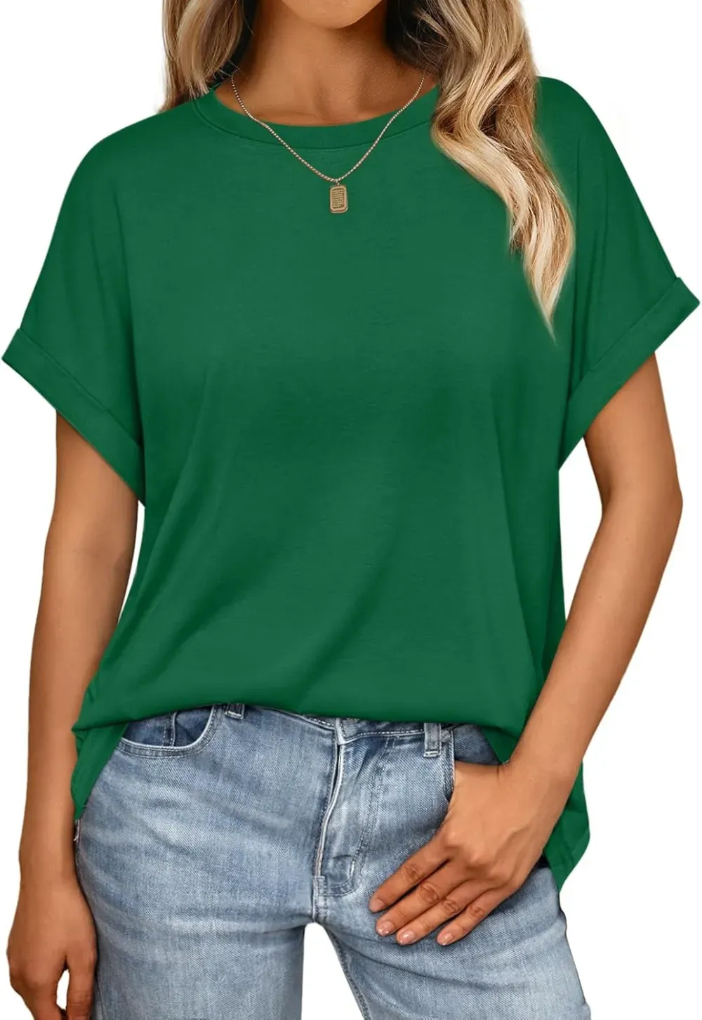 AUTOMET Women Tops Casual Basic T Shirts Loose Fit Crewneck Short Sleeve Summer Outfits