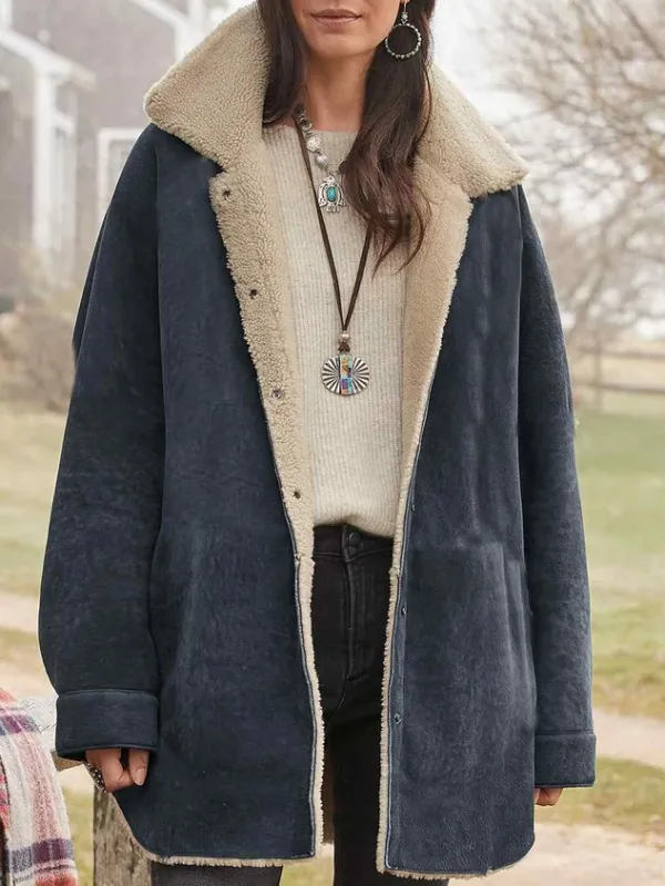 Plain Loose Fluff/Granular Fleece Fabric Teddy Jacket