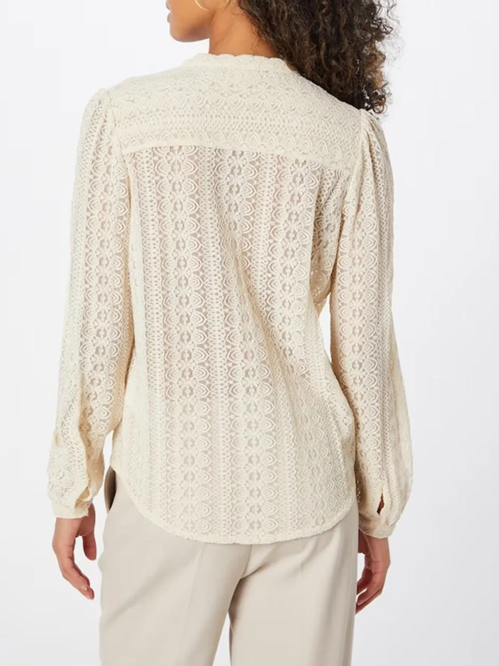 Puffed Sleeves Casual Style Blouses