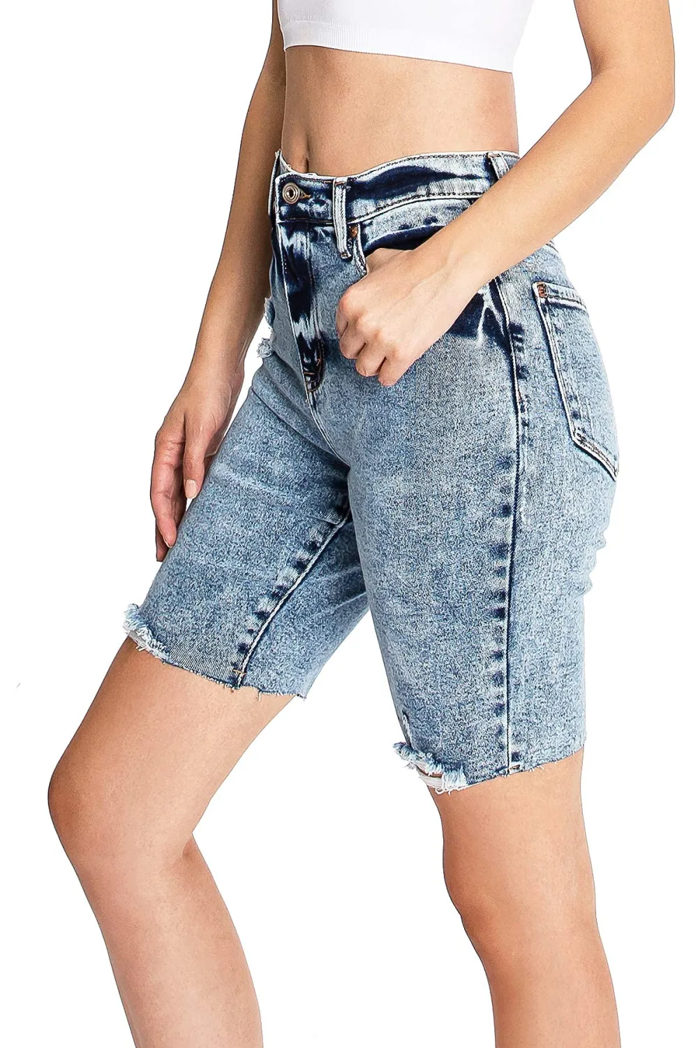 Cutoff Mid Rise Shorts