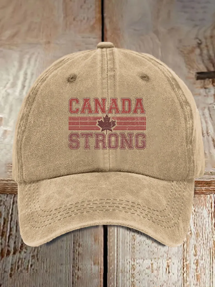 Men And Women'S We Are Canada Strong Print Baseball Cap Pattern Printing