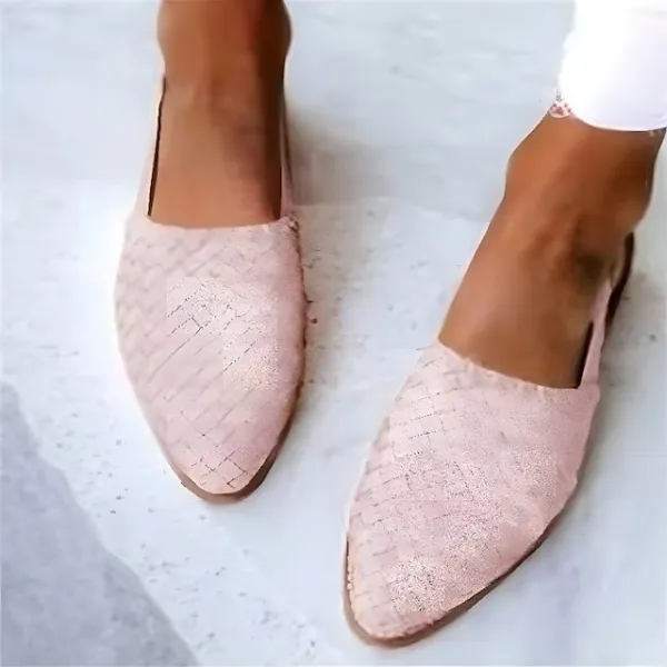 Women's Sandals Flat Sandals Plus Size Braided Sandals Outdoor Daily Summer Flat Heel Pointed Toe Vintage Casual Faux Leather Solid Color Black White Almond