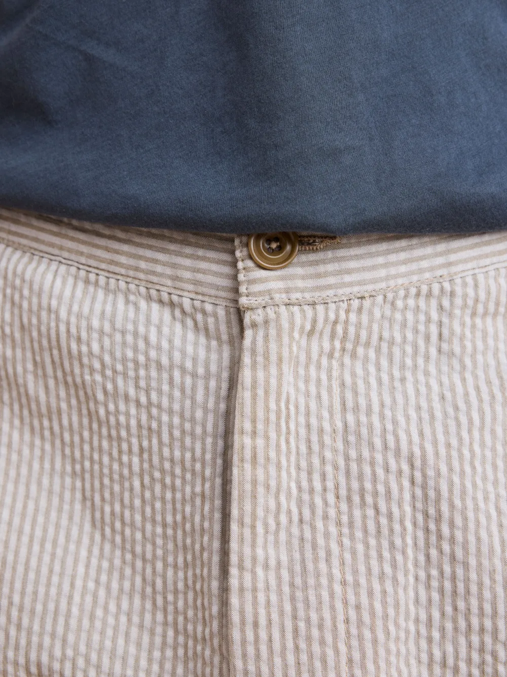 Men's Beige Straight Fit Pants