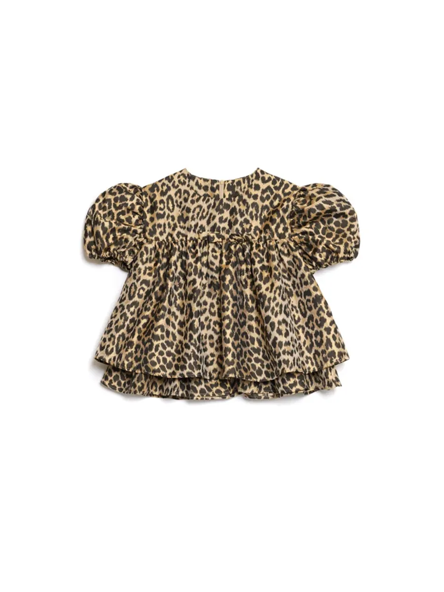 Chill Free Leopard Jacquard Top
