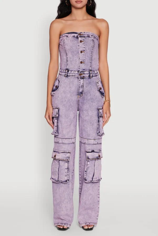 Cowboy Strapless Jumpsuit