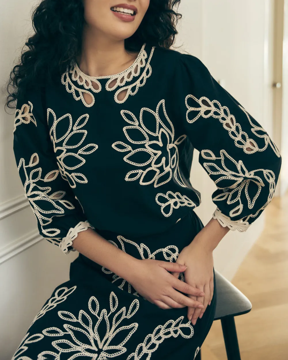 Embroidered Cotton Blouse