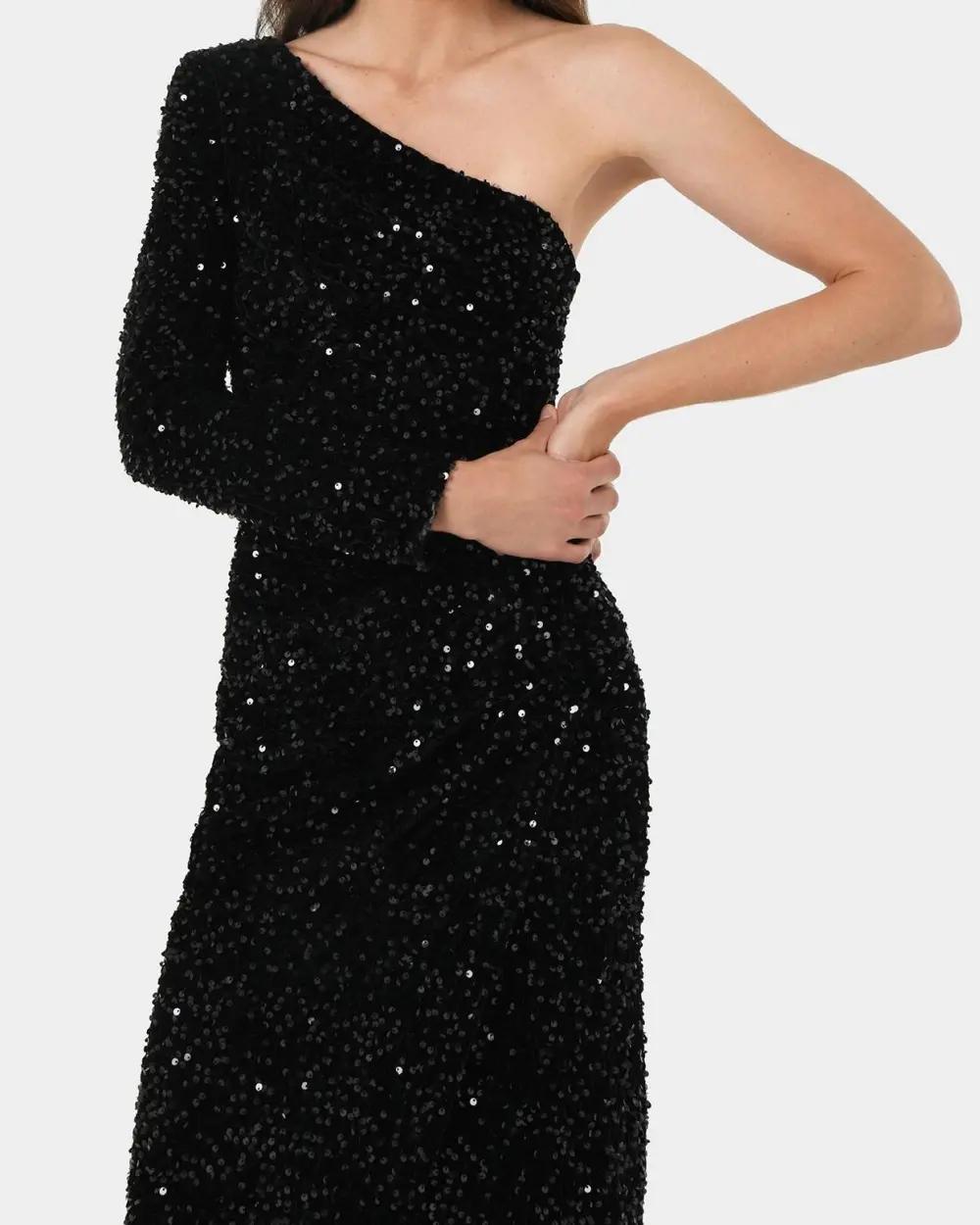 One Shoulder Sequin Dress