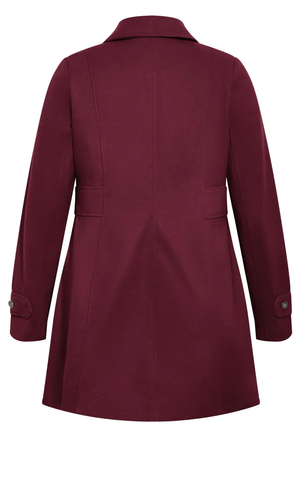 Evans Burgundy Red Collared Formal Coat