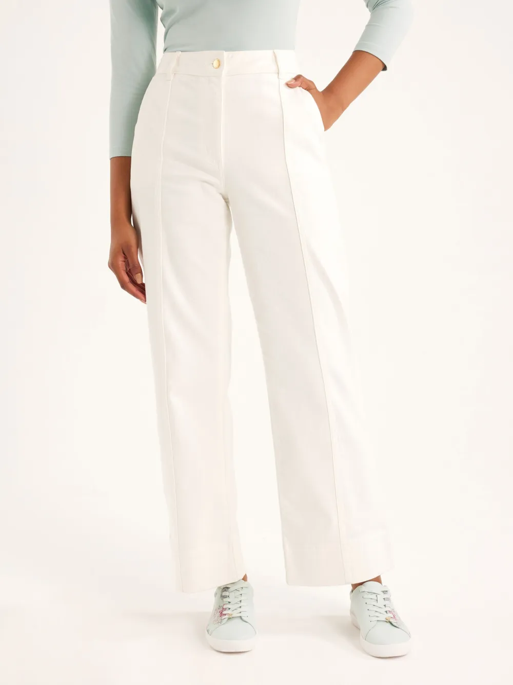 White High Rise Jeans