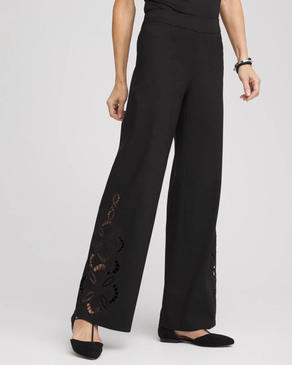 Cut Out Wide Leg Pants
