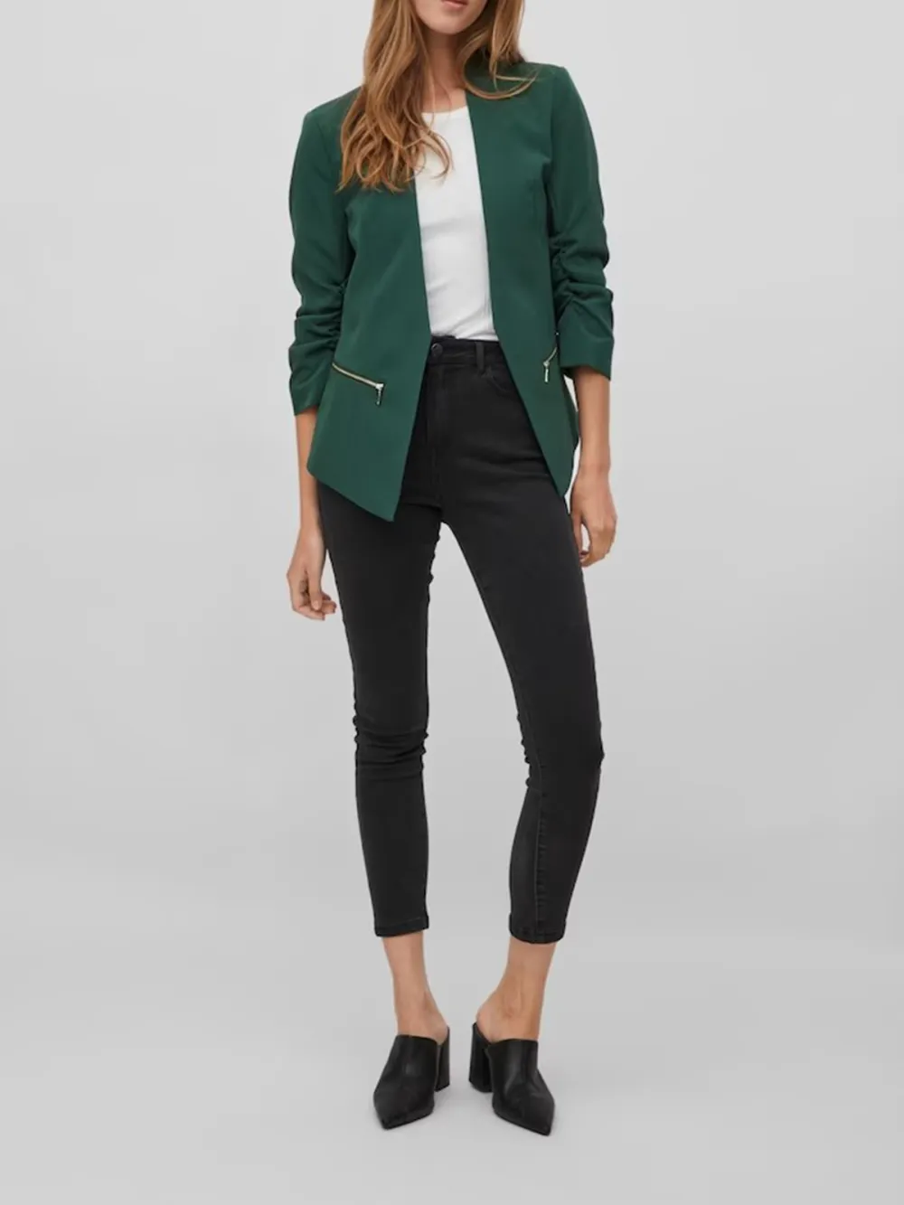 Plain Colored  No Lining Blazer