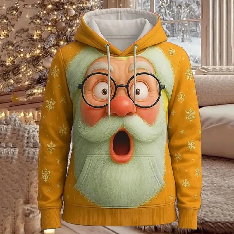 Women's Christmas Funny Santa Art Hoodie