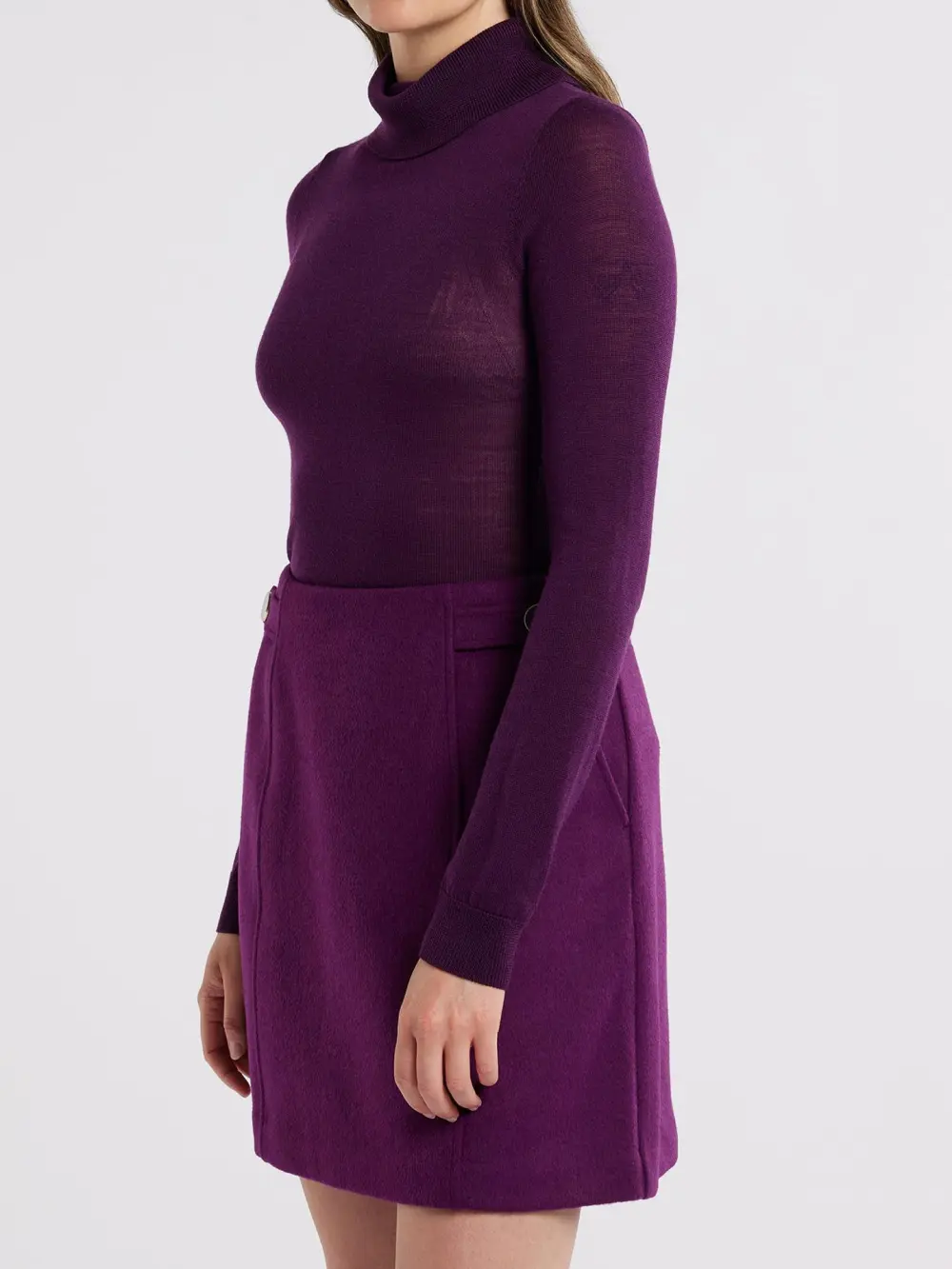 Purple Roll Neck Jumper