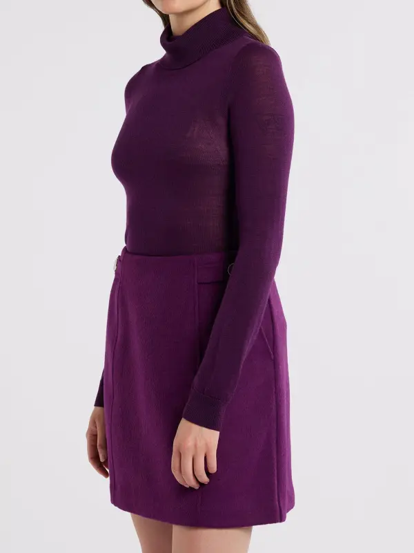 Purple Roll Neck Jumper