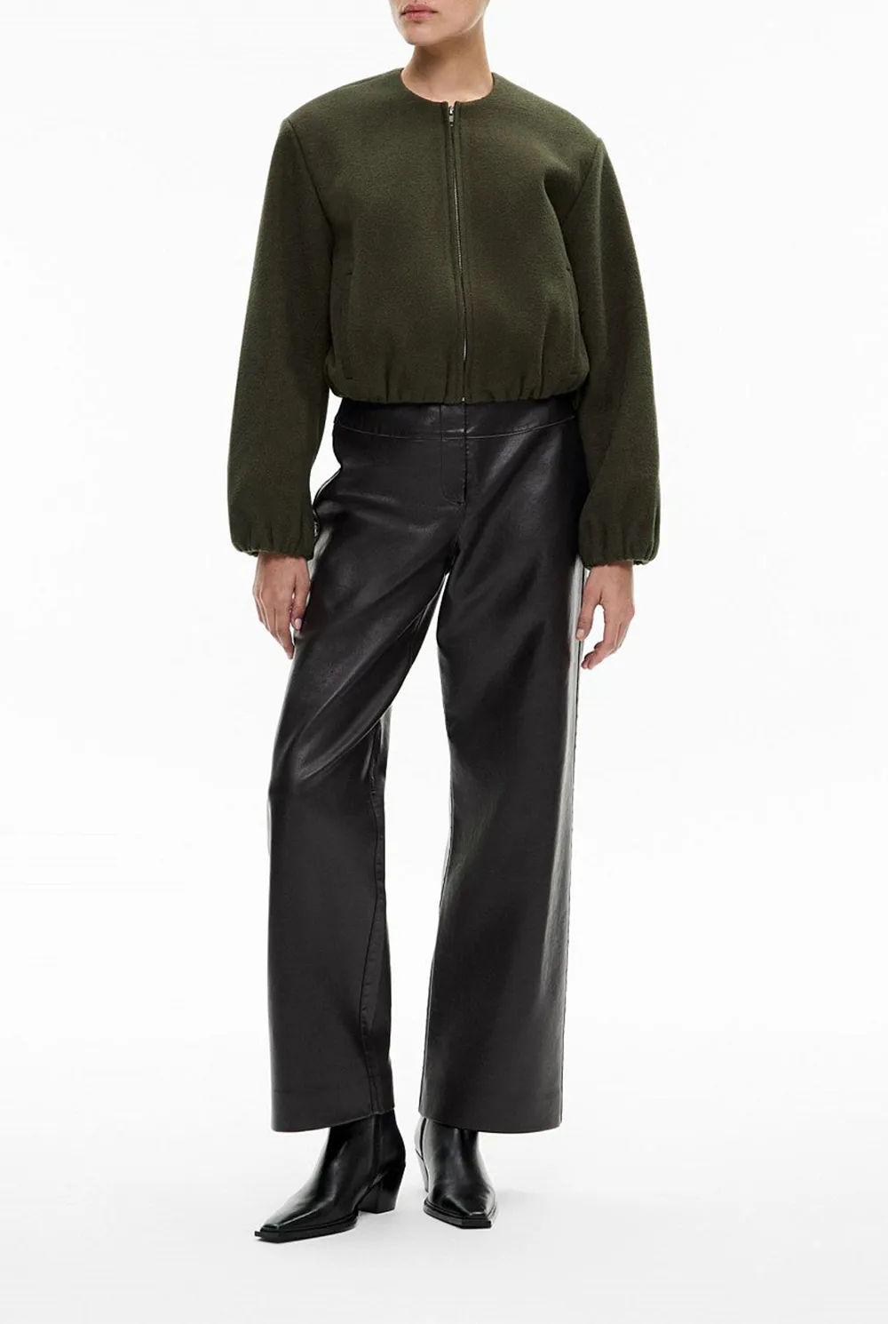 Fur Puff-Sleeve Jacket